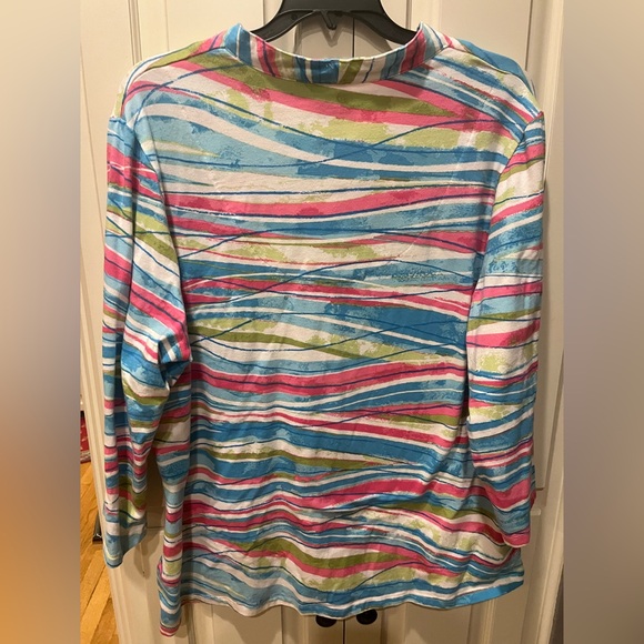 Ruby Rd. Multicolor V-Neck Top - Picture 3 of 3